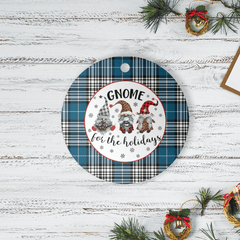 Clan Napier Modern Tartan Tartan Crest Gnome Round Ceramic Ornament UI68 Napier Modern Tartan Tartan Christmas   