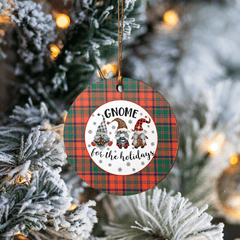 Clan Stewart of Appin Ancient Tartan Tartan Crest Gnome Round Ceramic Ornament AZ44 Stewart of Appin Ancient Tartan Tartan Christmas   