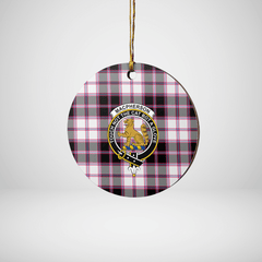 Clan MacPherson Hunting Modern Tartan Crest Round Ceramic Ornament PF43 MacPherson Hunting Modern Tartan Tartan Christmas   