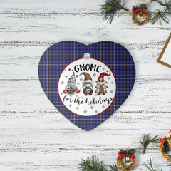 Clan Fleming Tartan Tartan Crest Gnome Heart Ceramic Ornament YN24 Fleming Tartan Tartan Christmas   