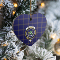 Clan Crichton Tartan Crest Heart Ceramic Ornament YL73 Crichton Tartan Tartan Christmas   