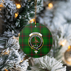 Clan Orrock (Fife) Tartan Crest Round Ceramic Ornament HX36 Orrock (Fife) Tartan Tartan Christmas   