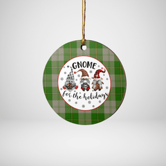 Clan Cunningham Dress Green Dancers Tartan Tartan Crest Gnome Round Ceramic Ornament QV36 Cunningham Dress Green Dancers Tartan Tartan Christmas   