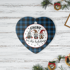 Clan Clergy Blue Tartan Tartan Crest Gnome Heart Ceramic Ornament BL14 Clergy Blue Tartan Tartan Christmas   