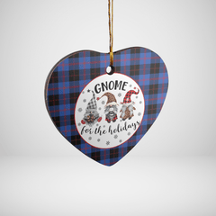 Clan Maule Tartan Tartan Crest Gnome Heart Ceramic Ornament ZK76 Maule Tartan Tartan Christmas   