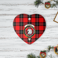 Clan Ramsay Modern Tartan Crest Heart Ceramic Ornament ZF62 Ramsay Modern Tartan Tartan Christmas   