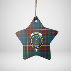 Clan Fraser Hunting Ancient Tartan Crest Star Ceramic Ornament IC84 Fraser Hunting Ancient Tartan Tartan Christmas   