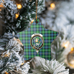 Clan Murray of Atholl Ancient Tartan Crest Star Ceramic Ornament PQ72 Murray of Atholl Ancient Tartan Tartan Christmas   