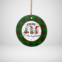 Clan Primrose (Fife) Tartan Tartan Crest Gnome Round Ceramic Ornament ZH32 Primrose (Fife) Tartan Tartan Christmas   