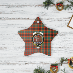 Clan Innes Ancient Tartan Crest Star Ceramic Ornament JT96 Innes Ancient Tartan Tartan Christmas   