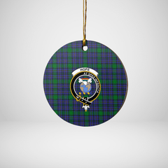 Clan Hope Tartan Crest Round Ceramic Ornament KD33 Hope Tartan Tartan Christmas   