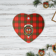 Clan Maxtone Tartan Crest Heart Ceramic Ornament OA81 Maxtone Tartan Tartan Christmas   