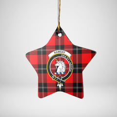 Clan Ramsay Modern Tartan Crest Star Ceramic Ornament KG99 Ramsay Modern Tartan Tartan Christmas   