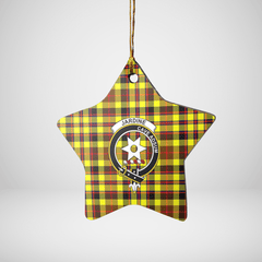 Clan Jardine Tartan Crest Star Ceramic Ornament BJ65 Jardine Tartan Tartan Christmas   