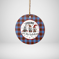 Clan Skirving (Edinburgh) Tartan Tartan Crest Gnome Round Ceramic Ornament DA93 Skirving (Edinburgh) Tartan Tartan Christmas   