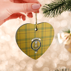 Clan Houston Tartan Crest Heart Ceramic Ornament EO67 Houston Tartan Tartan Christmas   