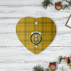 Clan Houston Tartan Crest Heart Ceramic Ornament EO67 Houston Tartan Tartan Christmas   