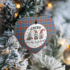 Clan MacBeth Modern Tartan Tartan Crest Gnome Heart Ceramic Ornament HU13 MacBeth Modern Tartan Tartan Christmas   