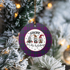 Clan Wardlaw Tartan Tartan Crest Gnome Round Ceramic Ornament KP16 Wardlaw Tartan Tartan Christmas   