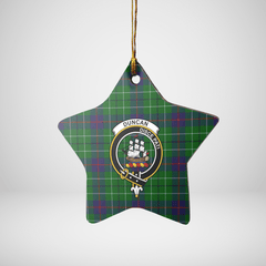 Clan Duncan Modern Tartan Crest Star Ceramic Ornament YC54 Duncan Modern Tartan Tartan Christmas   