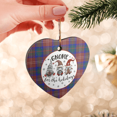 Clan Chisholm Hunting Modern Tartan Tartan Crest Gnome Heart Ceramic Ornament HF71 Chisholm Hunting Modern Tartan Tartan Christmas   