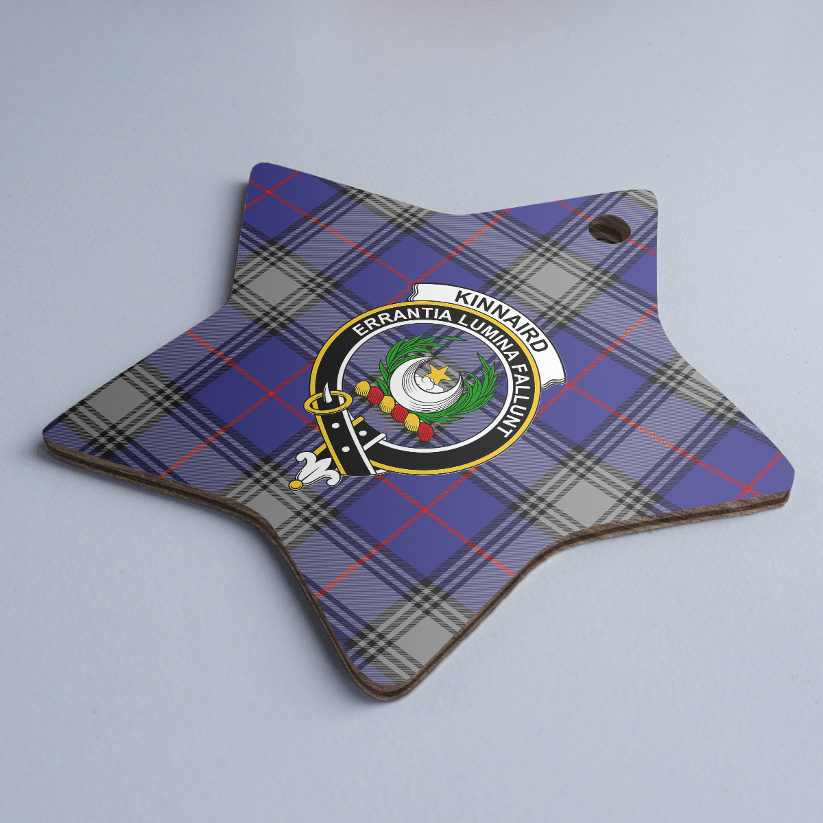 Clan Kinnaird Tartan Crest Star Ceramic Ornament OH82 Kinnaird Tartan Tartan Christmas   