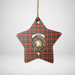 Clan Stewart (of Appin) Tartan Crest Star Ceramic Ornament RL64 Stewart (of Appin) Tartan Tartan Christmas   