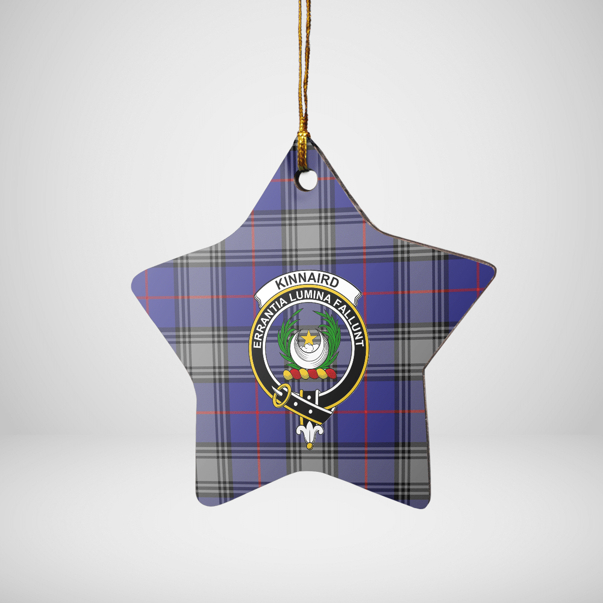 Clan Kinnaird Tartan Crest Star Ceramic Ornament OH82 Kinnaird Tartan Tartan Christmas   