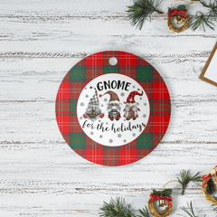 Clan Chisholm Modern Tartan Tartan Crest Gnome Round Ceramic Ornament ZF29 Chisholm Modern Tartan Tartan Christmas   