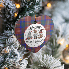 Clan Chisholm Hunting Modern Tartan Tartan Crest Gnome Heart Ceramic Ornament HF71 Chisholm Hunting Modern Tartan Tartan Christmas   