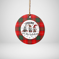 Clan Chisholm Modern Tartan Tartan Crest Gnome Round Ceramic Ornament ZF29 Chisholm Modern Tartan Tartan Christmas   