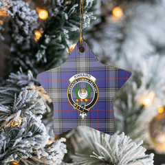 Clan Kinnaird Tartan Crest Star Ceramic Ornament OH82 Kinnaird Tartan Tartan Christmas   