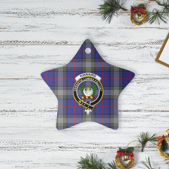 Clan Kinnaird Tartan Crest Star Ceramic Ornament OH82 Kinnaird Tartan Tartan Christmas   