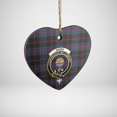 Clan Nairn Tartan Crest Heart Ceramic Ornament OI15 Nairn Tartan Tartan Christmas   