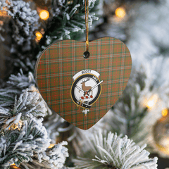 Clan Scott Brown Modern Tartan Crest Heart Ceramic Ornament VW70 Scott Brown Modern Tartan Tartan Christmas   