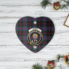 Clan Nairn Tartan Crest Heart Ceramic Ornament OI15 Nairn Tartan Tartan Christmas   