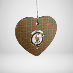 Clan Scott Brown Modern Tartan Crest Heart Ceramic Ornament VW70 Scott Brown Modern Tartan Tartan Christmas   