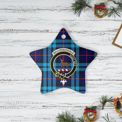 Clan MacCorquodale Tartan Crest Star Ceramic Ornament CP54 MacCorquodale Tartan Tartan Christmas   