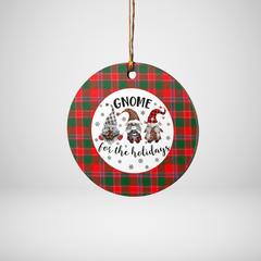 Clan Dalziel Modern Tartan Tartan Crest Gnome Round Ceramic Ornament ND29 Dalziel Modern Tartan Tartan Christmas   