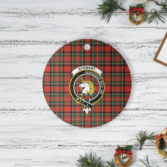 Clan Stewart (of Appin) Tartan Crest Round Ceramic Ornament BS25 Stewart (of Appin) Tartan Tartan Christmas   