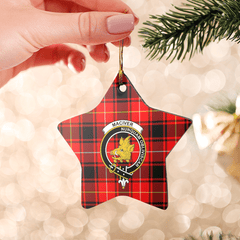 Clan MacIver Modern Tartan Crest Star Ceramic Ornament XF99 MacIver Modern Tartan Tartan Christmas   