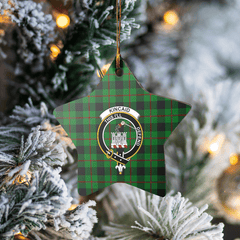 Clan Kincaid Tartan Crest Star Ceramic Ornament JY89 Kincaid Tartan Tartan Christmas   