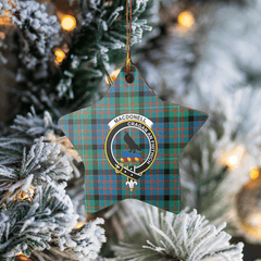 Clan MacDonnell of Glengarry Ancient Tartan Crest Star Ceramic Ornament BT68 MacDonnell of Glengarry Ancient Tartan Tartan Christmas   