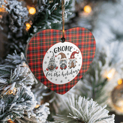 Clan Innes Modern Tartan Tartan Crest Gnome Heart Ceramic Ornament HB43 Innes Modern Tartan Tartan Christmas   