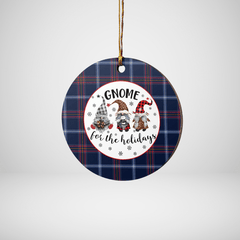 Clan Jewish Tartan Tartan Tartan Crest Gnome Round Ceramic Ornament KT14 Jewish Tartan Tartan Tartan Christmas   