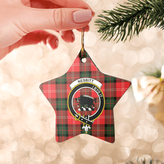 Clan Nesbitt Modern Tartan Crest Star Ceramic Ornament IH13 Nesbitt Modern Tartan Tartan Christmas   