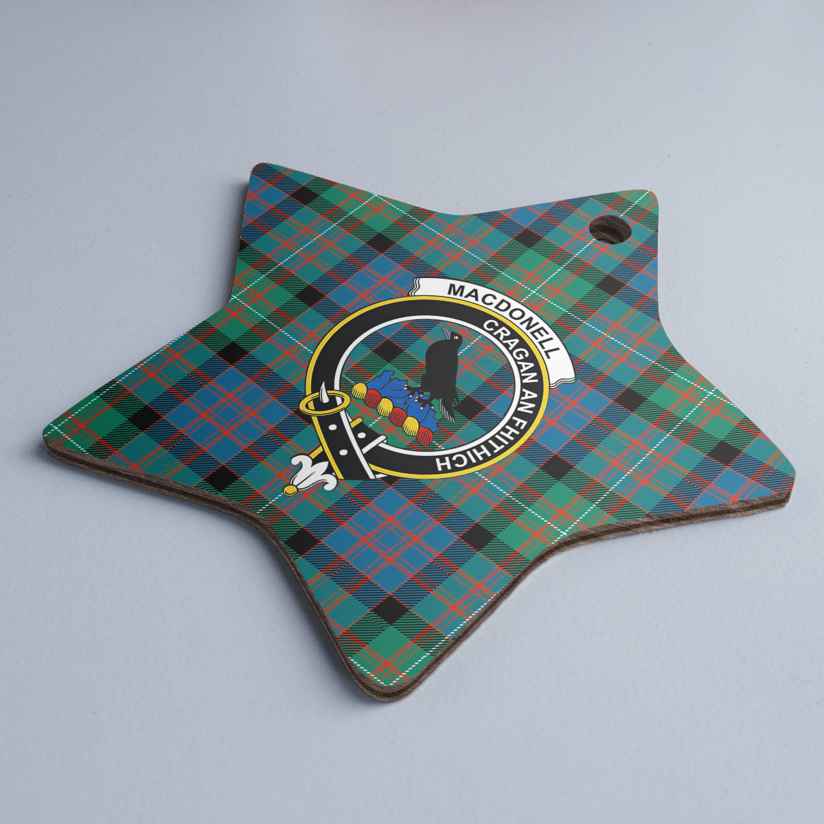 Clan MacDonnell of Glengarry Ancient Tartan Crest Star Ceramic Ornament BT68 MacDonnell of Glengarry Ancient Tartan Tartan Christmas   