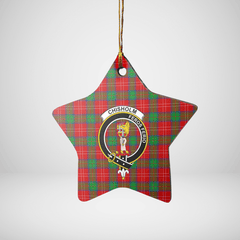 Clan Chisholm Tartan Crest Star Ceramic Ornament DK52 Chisholm Tartan Tartan Christmas   