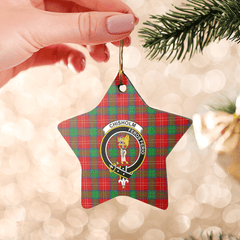 Clan Chisholm Tartan Crest Star Ceramic Ornament DK52 Chisholm Tartan Tartan Christmas   