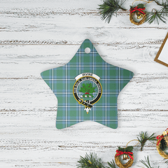 Clan Irvine Tartan Crest Star Ceramic Ornament ME74 Irvine Tartan Tartan Christmas   